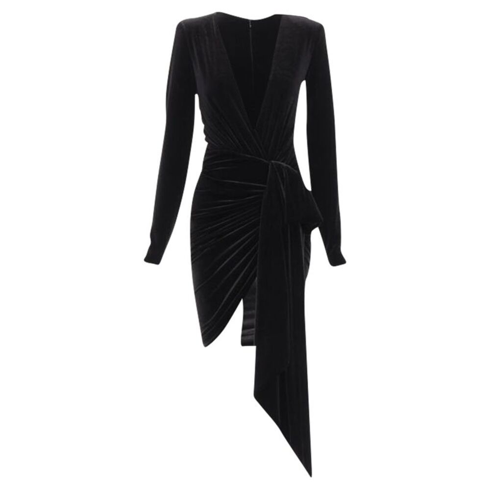Alexandre Vauthier Velvet Bow Mini Dress